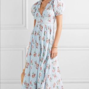 LoveShackFancy Stacy Floral Maxi Dress